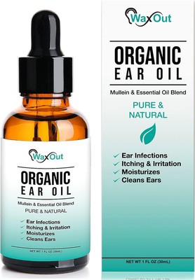Natural Mullein Ear Wax Removal Oil & Cleaner with Garlic | Pain & Earache Drops