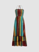 CIDER Wild West Boho Maxi Dress Size Medium