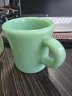 Vintage Jadeite Fire King C Handle Mug Heavy Oven Ware