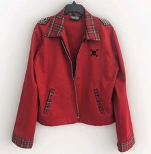 Vintage Y2K Sinister Clothing Red Punk Jacket Studded Skull USA Women s L