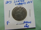 1853  Seated Liberty Quarter 25c "Arrows & Rays"