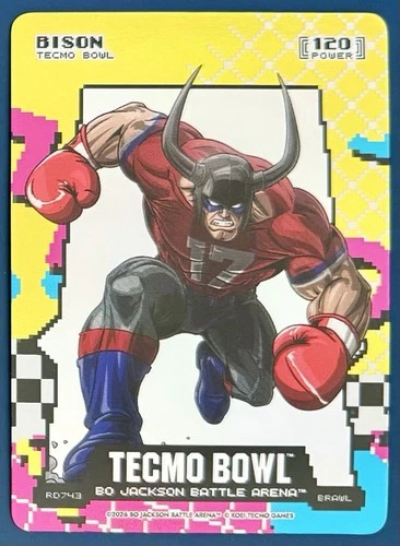 2025 Battle Arena Bison Josh Allen 80's 8-bit Rad Battlefoil RC #RD743