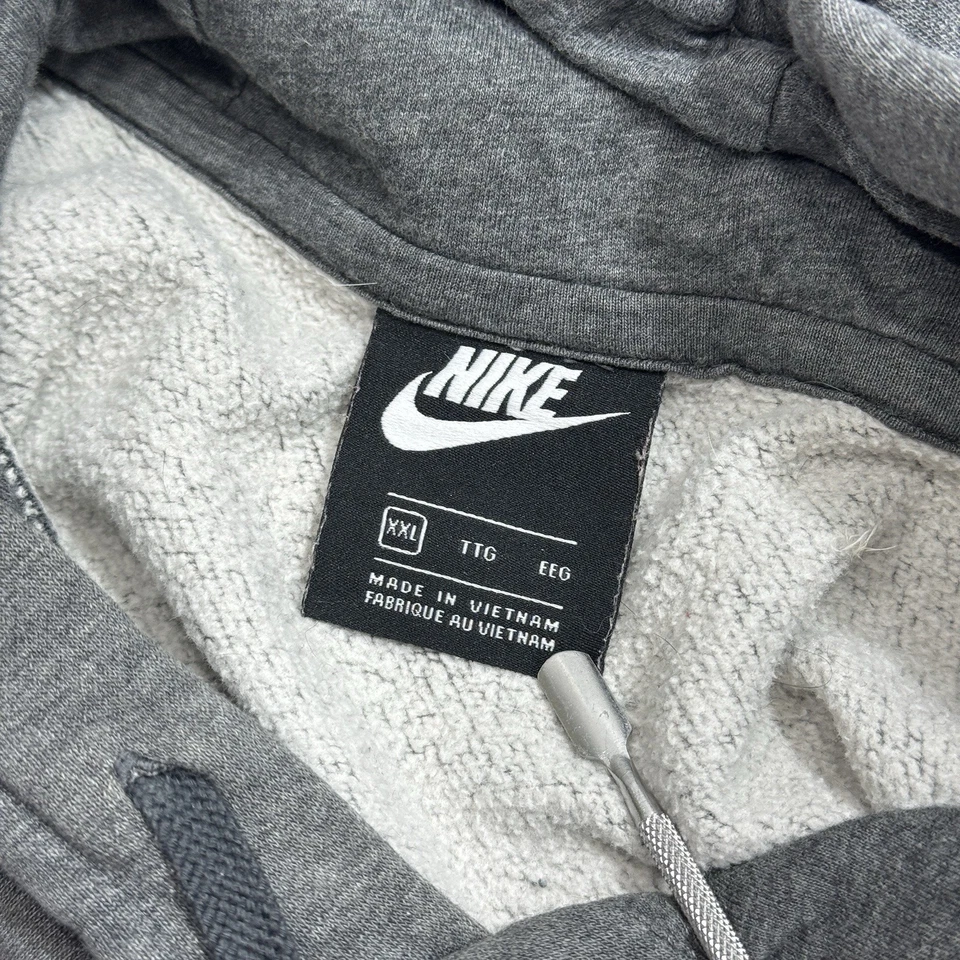 Sudadera con Capucha Nike Para Hombre XXL Gris Pullover Polar Sudadera Bordada Logo Comodidad Foto 3 de 4