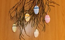 Osterdekoration 🐰 5 tlg🥕  Landhaus/Tilda Art 🐰