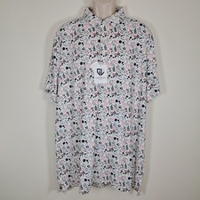 Graham Luxe Performance Golf Polo Shirt Men's 2XL Summer Flower White Red NWT