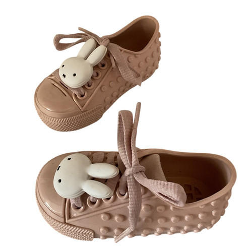  Mini Melissa x Miffy Baby Pink Rubber Sneakers Toddler Size 7/8 Cute Bunny 