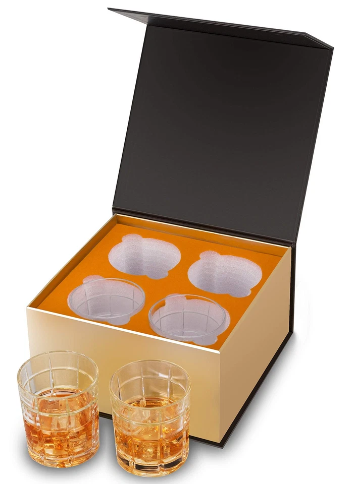 Juego de 4 vasos de whisky antiguos, cristal 10 OZ Rock Gi... Foto 2 de 4