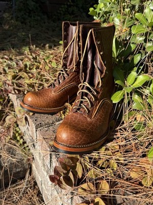 Wesco Men's American Bison Simi-lace-to-toe Boots Bump Toe Vibram  11