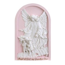 Christian Brands Catholic Nursery D cor - Guardian Angel Wall Plaque for Child