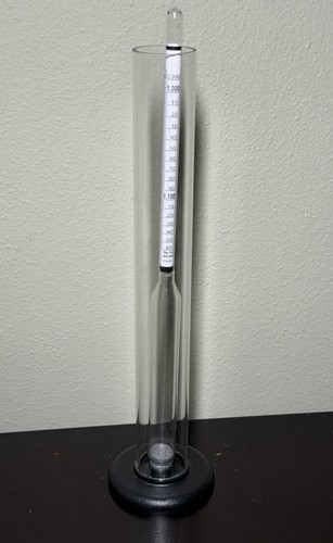 Fermtech Hydrometer Cylinder and Alla Alcohol Meter Distilling Test Spirit Scale
