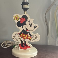 Vintage 60s Disney Minnie Mouse Lamp White Base Collectible