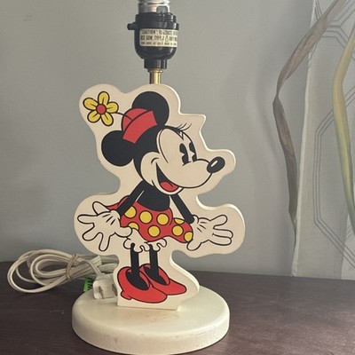 Vintage 60s Disney Minnie Mouse Lamp White Base Collectible
