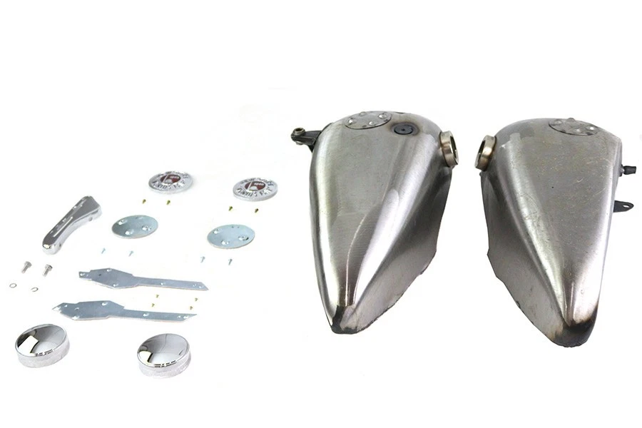 3.5 Gallon Bobbed Gas Tank Set for FL 1959-1960 Harley Davidson motorcycles Foto 3 de 4