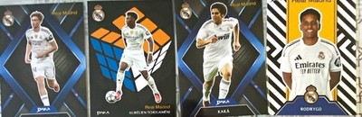 Real Madrid 4x Fußball Trading Card Lot Huijsen Tchouaméni Kaká Rodrygo