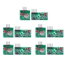 5 Sets 433M Transmitter Receiver Kit High Frequency RF Module Burglar Alarm