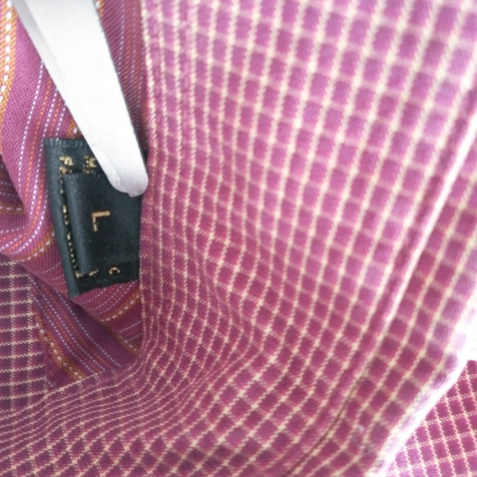 Bugatchi Uomo Red Checkered Button Down Dress Shi… - image 9