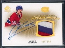2021-22 SP Authentic Future Watch Patch Autographs #FWAPJY Jesse Ylonen 036/100