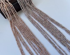 Tiny Freshwater Pearl Strands   3-4mm Potato Beads for Jewelry Making