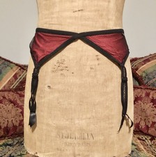 Vintage Suspender Garter Belt For Stockings Black Red Mesh Adjustable Regular