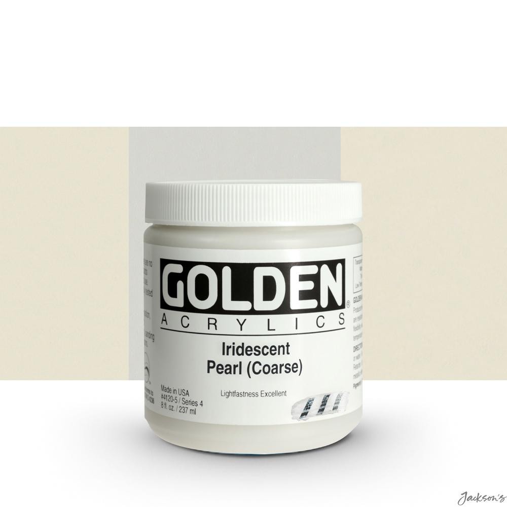 Golden Heavy Body Acrylic Paint 237ml Iridescent Pearl Coarse For Mixing Colours