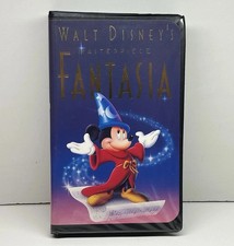 Fantasia VHS Disney Video Tape Masterpiece Black Vintage Clamshell Nearly New