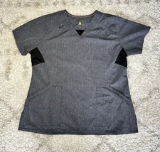Carhartt Force Cross-Flex V-Neck Scrub Top Women's size Large Gray