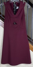 Daniela Corte Burgundy Sleeveless V-Neck Dress Women’s 38 (US-Small)