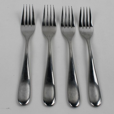 Set Aus 4 Hampton Silversmiths Marguerite Dinner Gabeln 7.75'' Edelstahl Silber