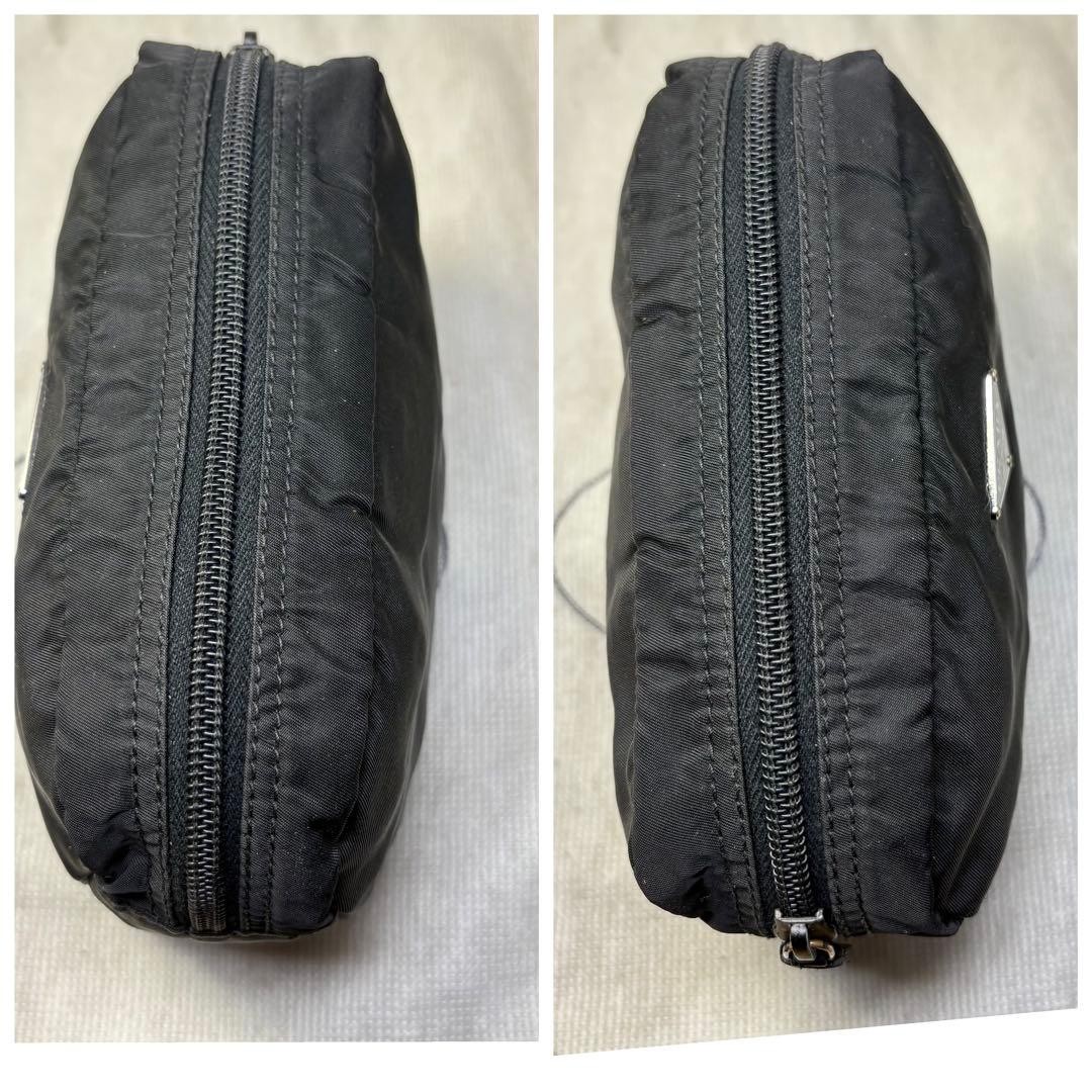 PRADA Triangular Logo Nylon MakeUp Pouch 20x9x75m… - image 6