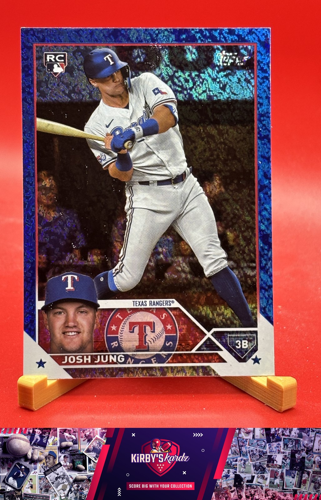 2023 Topps #529 Josh Jung Blue Foilboard #/999 SN,RC