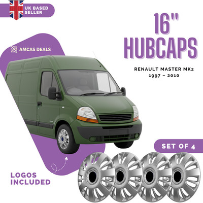 16'' WHEEL TRIMS TO FIT RENAULT MASTER MK2 1997 2010 SET OF 4 TRIMS**