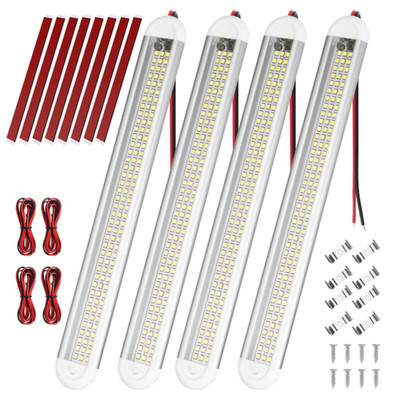 LED Innenlichtleiste 120 LEDs 12V Universal 4 Stück Weiße Lampe Fahr