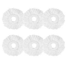 6-Pack Spin Mop Heads Refill, Easy Wring Microfiber Replacement Pads for Deep...