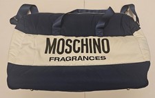 Moschino Weekend Gym Travel Duffel Fragrance Bag Large Blue Padded Extra Large