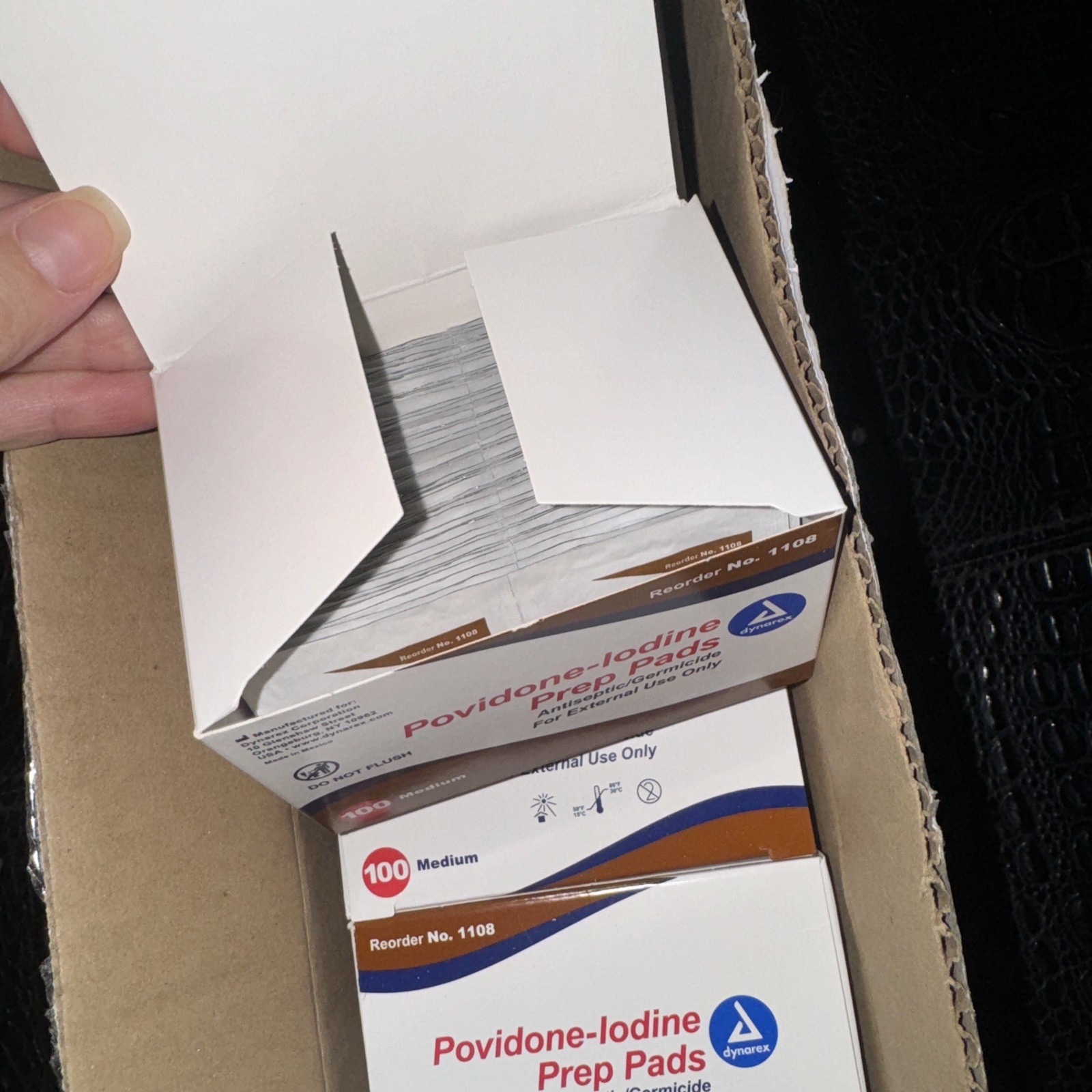 Dynarex Povidone Iodine Prep Pads, Medium Sized Pads Packaged in Individual F...