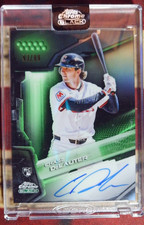 2026 Topps Chrome Black Chase DeLauter Rookie Auto Green Refractor /99