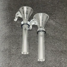 2 Glass Slide Bowl/Stem Replacement Male 9mm/10mm for Water Pipe 3In With O Ring