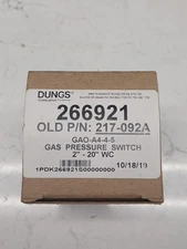 DUNGS COMBUSTION CONTROLS GAS PRESSURE SWITCH 266921