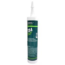 Dowsil 99179270 Silicone Sealant, 10 Oz, Cartridge, White, Silicone Base, 734