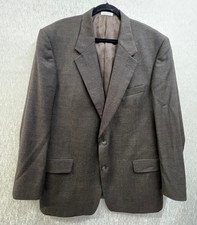 Yves Saint Laurent Made in Canada Wool Jacket Brown Men's Size 46T Single Breast