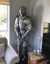 Medieval Knight Wearable Suit Of Larp Armor Crusader Combat Full Body Armour