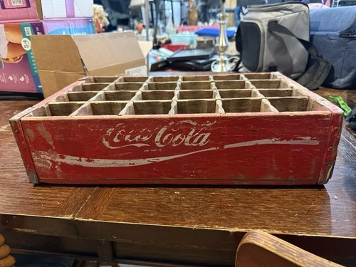 Old Vintage Red Coca-Cola Wooden Crate