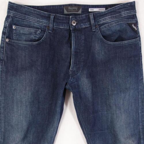 Mens Replay M1018 TIMMIE Stretch Slim Straight Blue Jeans W36 L34