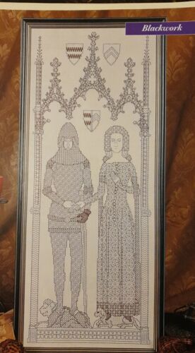 Cross Stitch Chart (From Magazine) - Knight & Lady - Blackwork - Picture 1 of 2