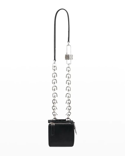 Ausverkauft! Givenchy Mini Pandora Würfel Tasche in glänzendem Leder schwarz $ 1995
