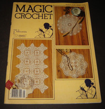 Magic Crochet Patterns Magazine 5 Doilies Edgings Centerpieces Runners Coasters