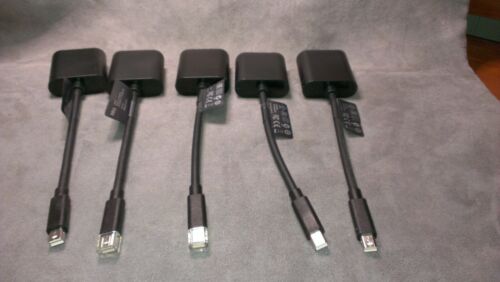 LOT OF 5 New Genuine Dell Mini Display Port To VGA Adapter Cable PNKVT MDP2VGA - Picture 3 of 6