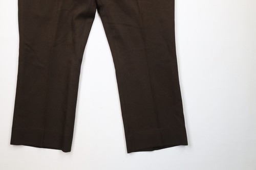 Vtg 70s Streetwear Mens 42x28 Distressed Knit Bell Bottoms Chino Pants Brown USA - Picture 4 of 11