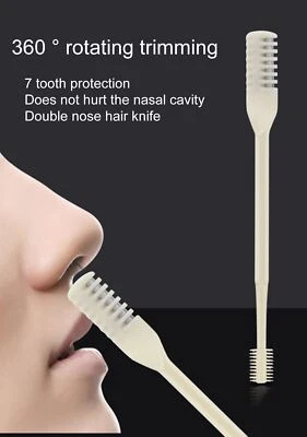 Men Women Nasal Nose Hair Rotary Trimmer Clipper Ear Eyebrow Grooming Cutter DIY
