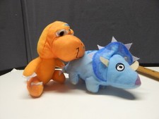 PBS KIDS Dinosaur Train T-Rex BUDDY Triceratops LOT 6" Plush Jim Henson